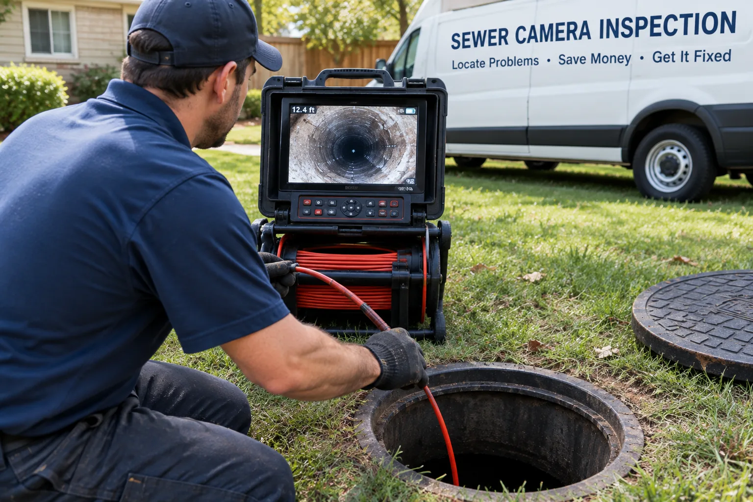 Sewer camera inspection diagnosing a main line in Murfreesboro, TN